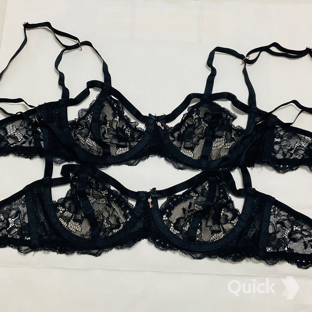 NWT Lace Soft Cup Cutout Bras - 2 pcs set